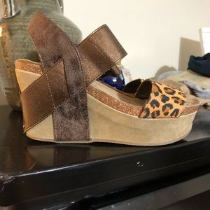 Leopard Wedges